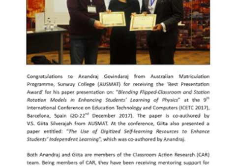 Congratulations to Anandraj Govindaraj